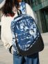 3pcs Letter Graphic Classic Backpack Set