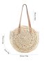 Hollow Out Double Handle Straw Bag