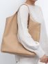 Minimalist Shoulder Tote Bag With Random Color Coin Purse