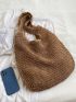 Double Handle Straw Bag