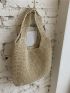 Double Handle Straw Bag