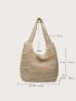 Double Handle Straw Bag