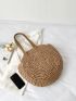 Large Capacity Double Handle Straw Bag