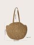 Large Capacity Double Handle Straw Bag