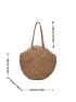 Large Capacity Double Handle Straw Bag