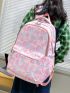 Heart Pattern Functional Backpack