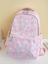 Heart Pattern Functional Backpack