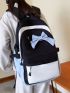 Color Block Bow Decor Classic Backpack