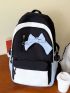 Color Block Bow Decor Classic Backpack