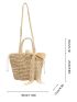 Twilly Scarf Decor Straw Bag