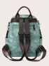 Tie Dye Functional Backpack With Bag Charm