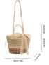 Twilly Scarf Decor Straw Bag