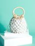 Mini Ring Handle Crochet Bag With Inner Pouch