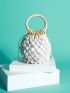 Mini Ring Handle Crochet Bag With Inner Pouch