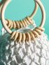 Mini Ring Handle Crochet Bag With Inner Pouch