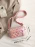 Mini Letter Patch Decor Quilted Bum Bag