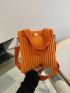 Mini Square Bag Funky Neon Orange Polyester For Daily Life