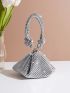 Mini Rhinestone Decor Novelty Bag, Perfect Bride Purse For Wedding, Prom & Party Events