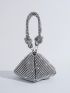 Mini Rhinestone Decor Novelty Bag, Perfect Bride Purse For Wedding, Prom & Party Events