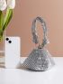 Mini Rhinestone Decor Novelty Bag, Perfect Bride Purse For Wedding, Prom & Party Events