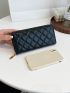 Quilted Detail Long Wallet