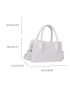 Crocodile Embossed Double Handle Square Bag