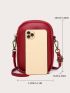 Mini Neon Red Buckle Decor Square Bag