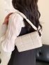 Heart Quilted Flap Square Bag