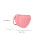 Mini Heart Shape Novelty Bag Four Leaf Clover Pattern Adjustable Strap