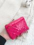 Quilted Detail Double Zipper Coin Purse