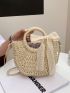 Twilly Scarf Decor Straw Bag