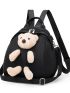 Cartoon Bear Decor Fashion Backpack