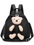 Cartoon Bear Decor Fashion Backpack