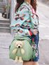 Cartoon Bear Decor Fashion Backpack