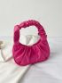 Neon Pink Ruched Bag