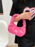 Neon Pink Ruched Bag