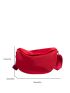 Neon Red Hobo Bag