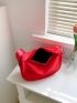 Neon Red Hobo Bag