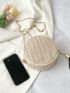 Mini Tassel Decor Straw Bag