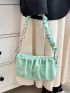 Chain Decor Ruched Bag