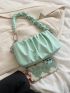 Chain Decor Ruched Bag