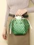 Mini Beaded Satchel Bag With Drawstring Inner Pouch