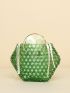 Mini Beaded Satchel Bag With Drawstring Inner Pouch