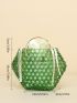 Mini Beaded Satchel Bag With Drawstring Inner Pouch