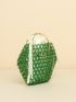 Mini Beaded Satchel Bag With Drawstring Inner Pouch