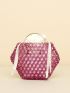 Mini Beaded Satchel Bag With Drawstring Inner Pouch