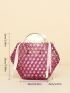 Mini Beaded Satchel Bag With Drawstring Inner Pouch