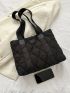 Quilted Shoulder Tote Bag