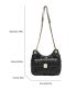 Quilted Detail Chain Hobo Bag