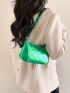 Mini Neon Green Quilted Detail Hobo Bag